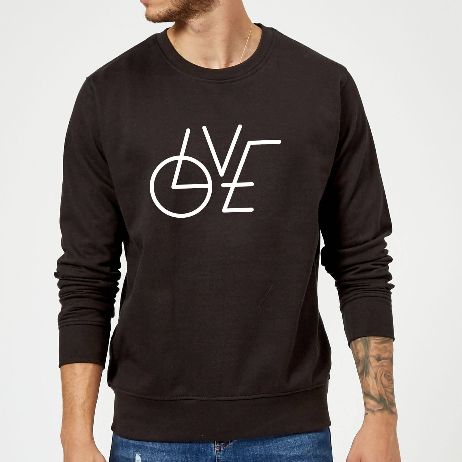 LOVE Modern Sweatshirt - Black - S - Black