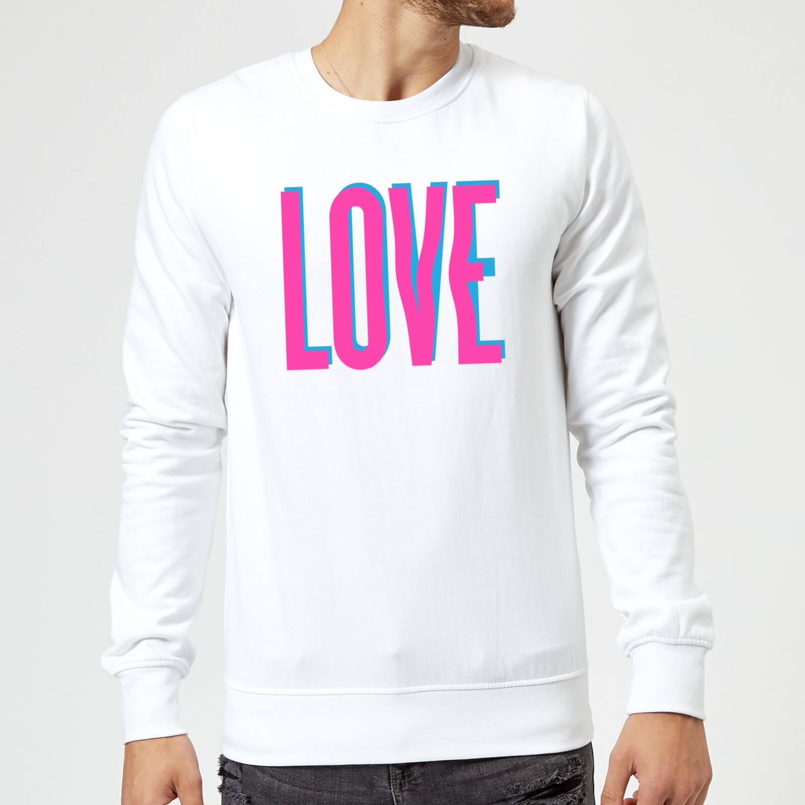 Love Glitch Sweatshirt - White - S - White
