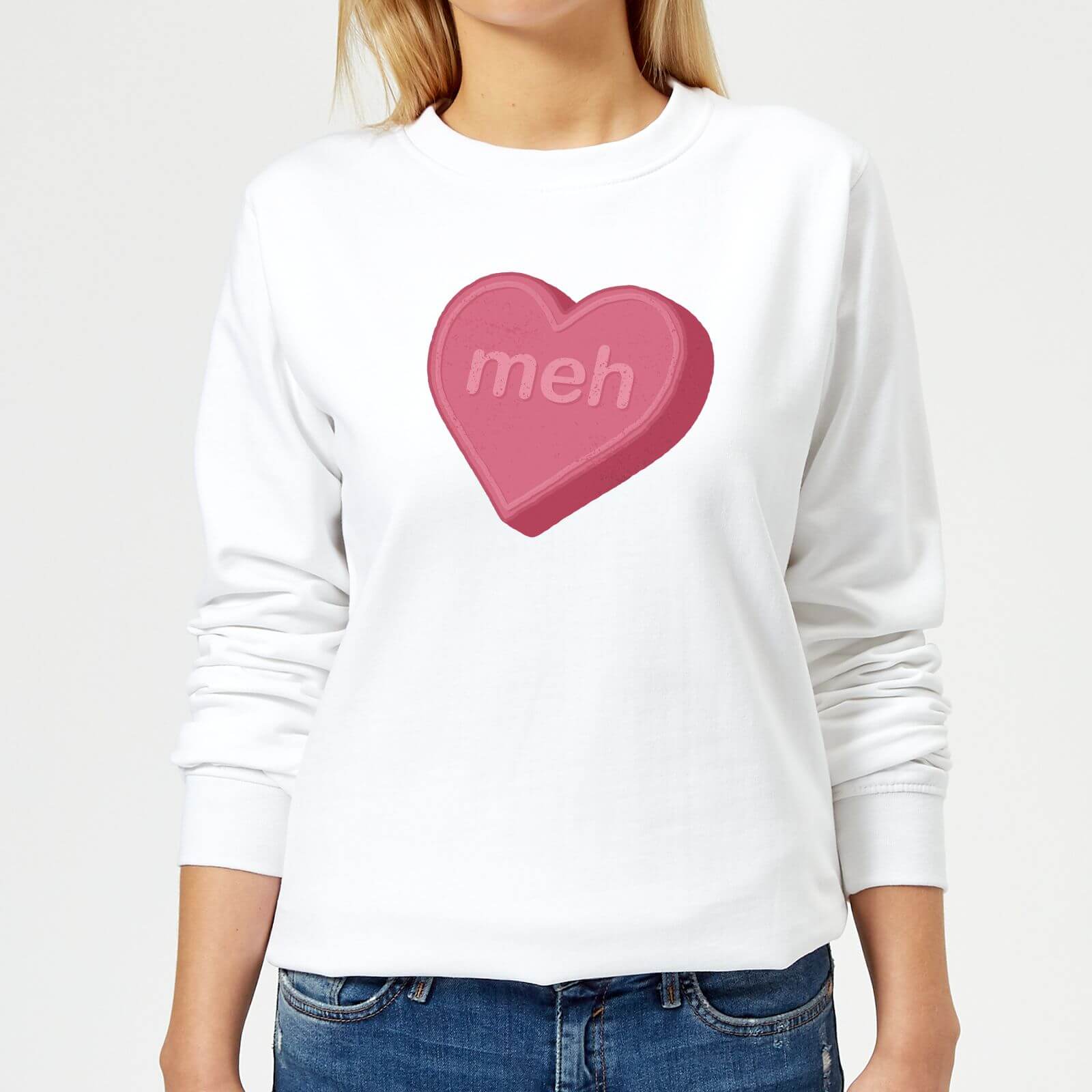 Meh Women's Sweatshirt - White - XS - White