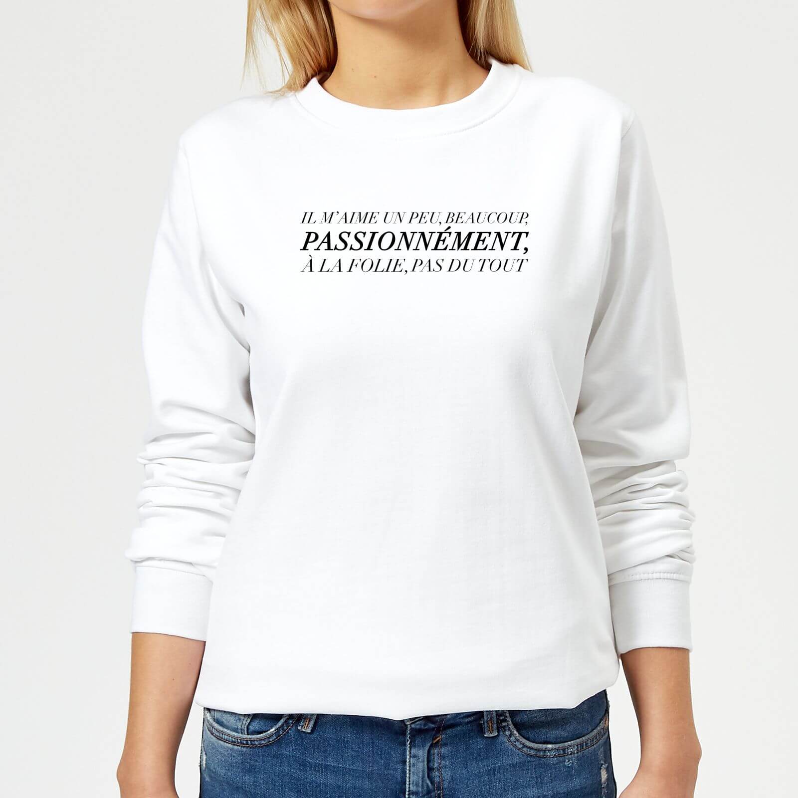 Passionnément Women's Sweatshirt - White - XS - White
