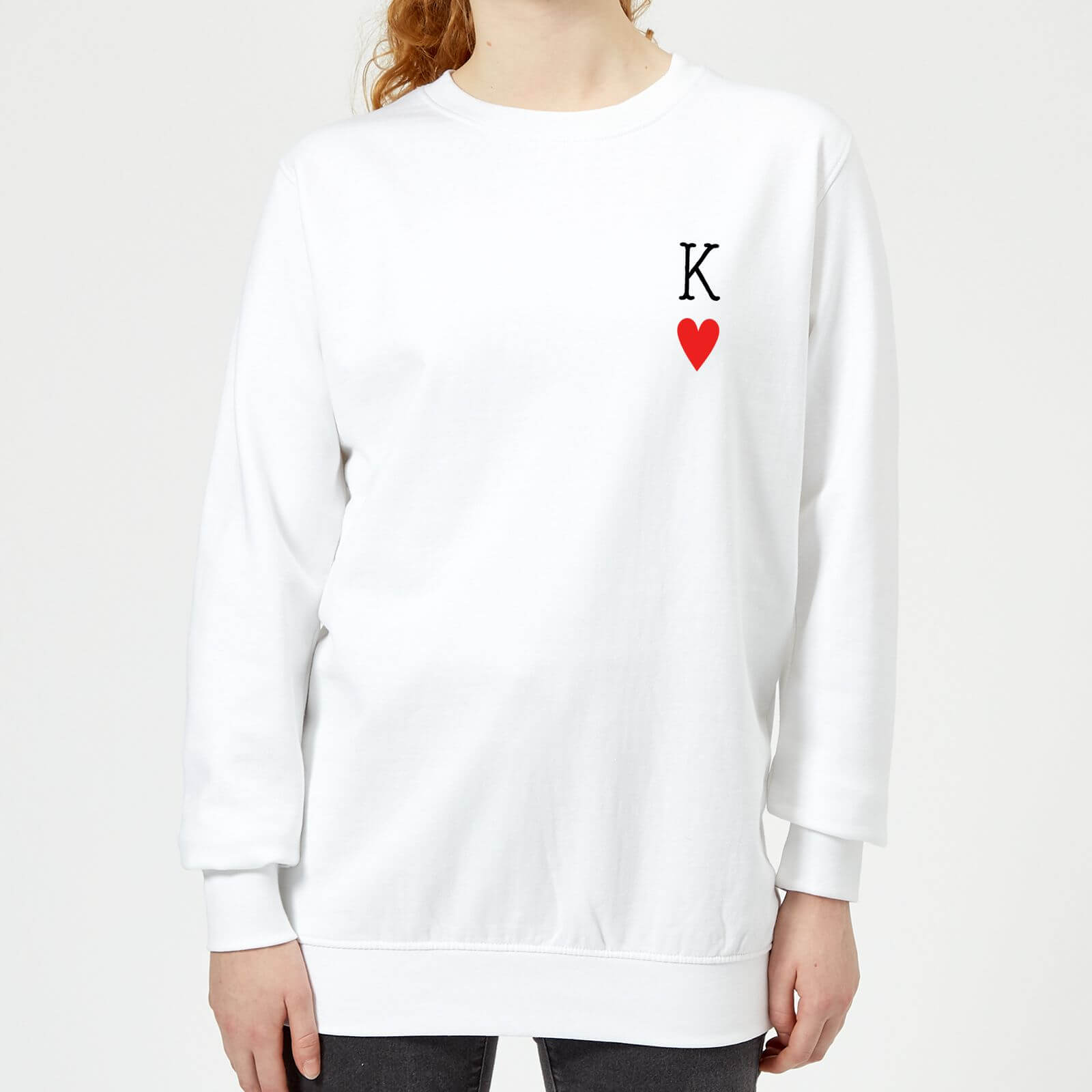 King Of Hearts Women's Sweatshirt - White - XS - White