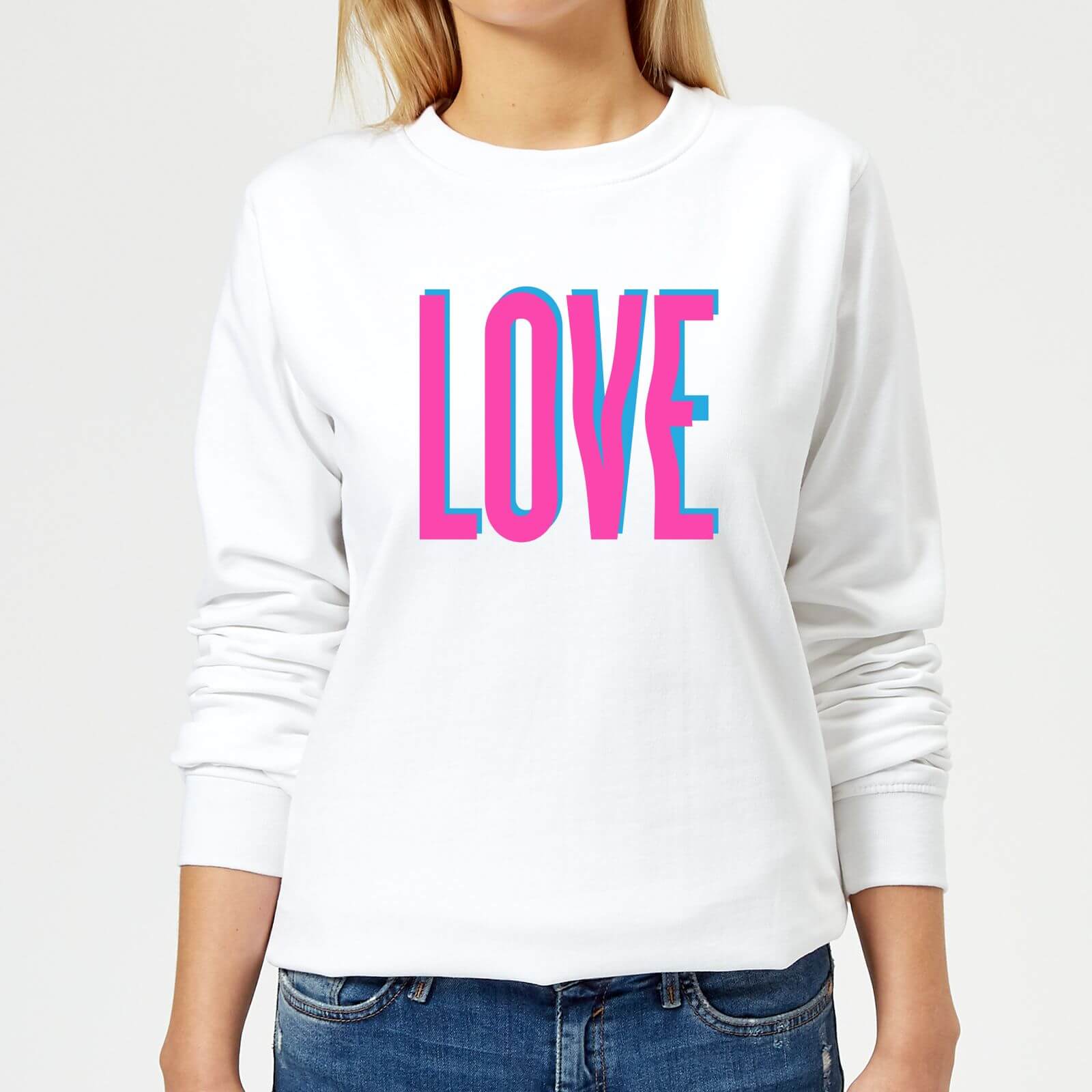 Love Glitch Women's Sweatshirt - White - XS - White