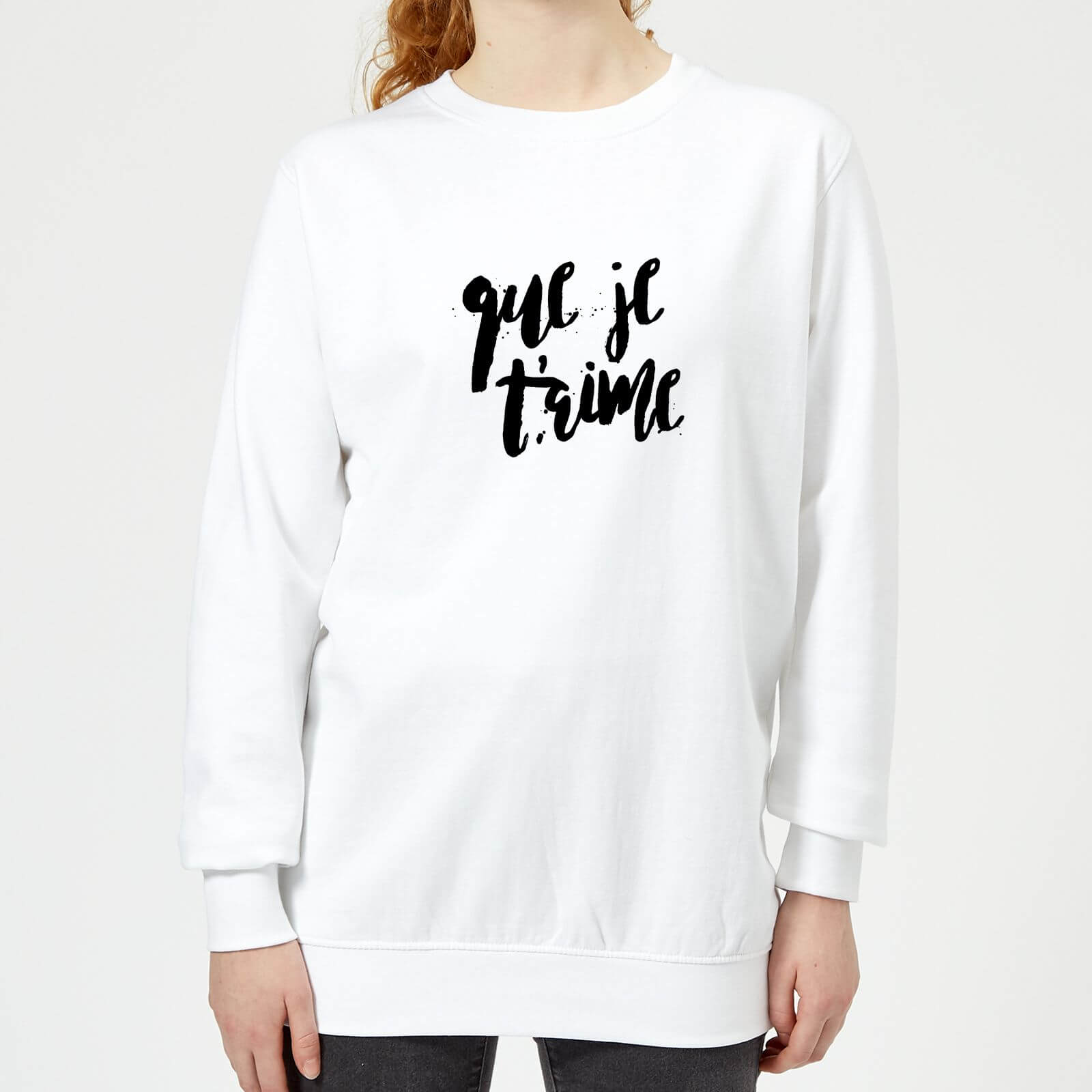 Que Je T’aime Women's Sweatshirt - White - XS - White