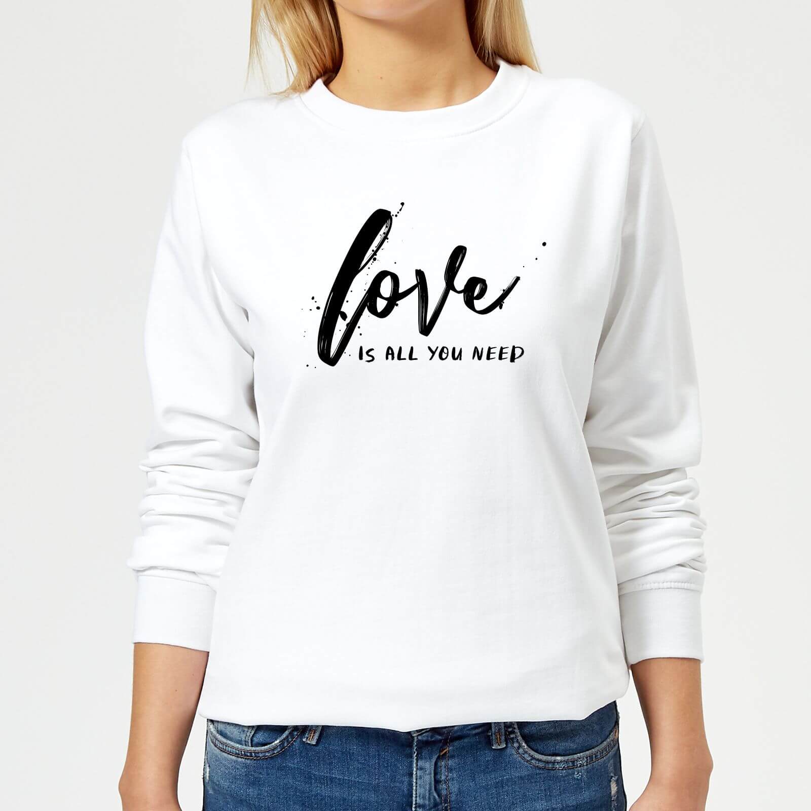 Love Is All You Need Women's Sweatshirt - White - XS - White