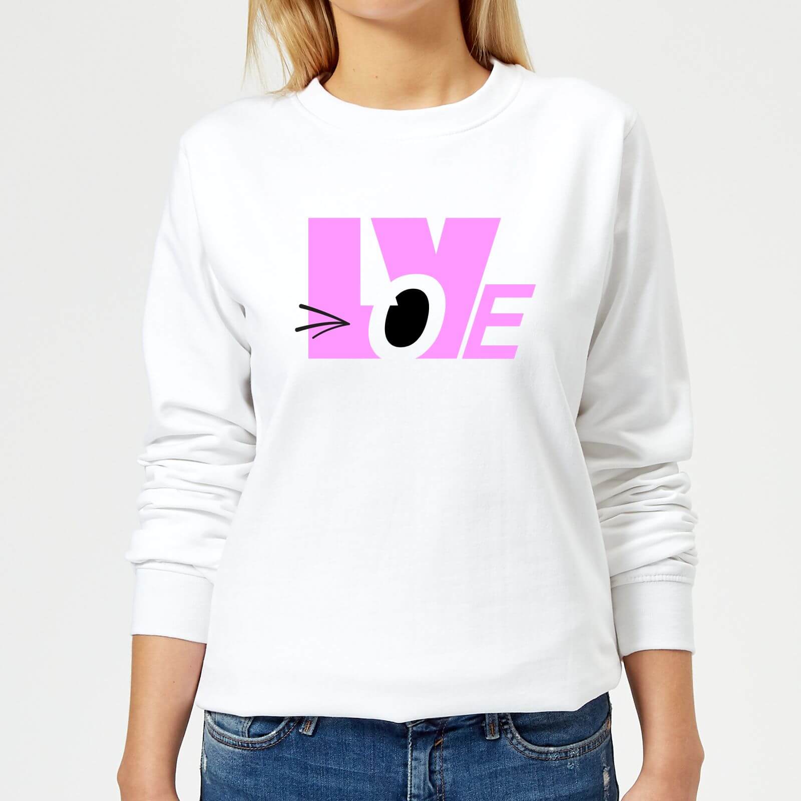 Love Wink Women's Sweatshirt - White - XS - White