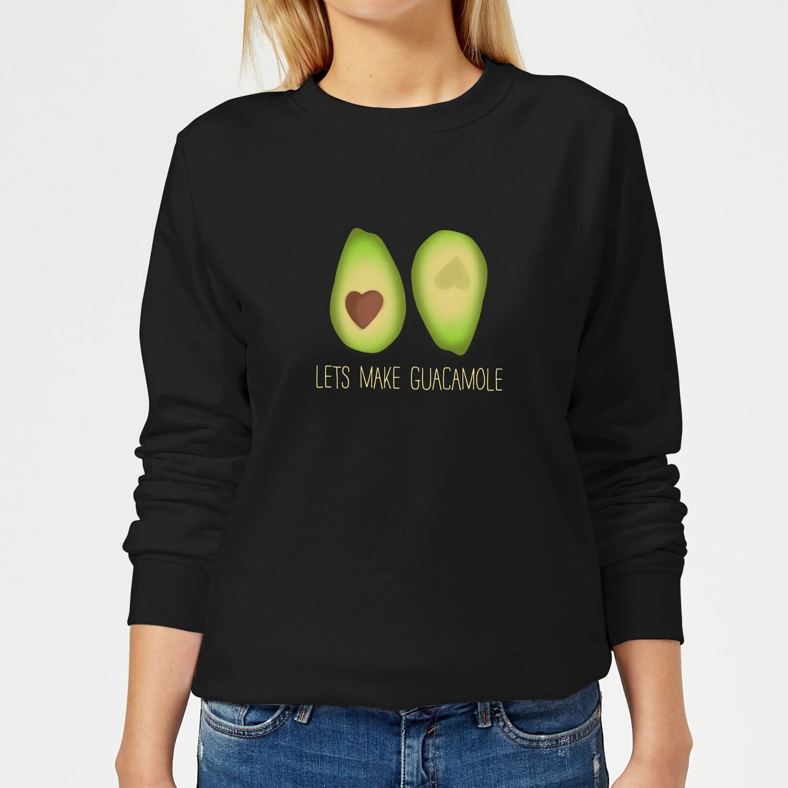 Lets Make Guacamole Women's Sweatshirt - Black - XS - Black