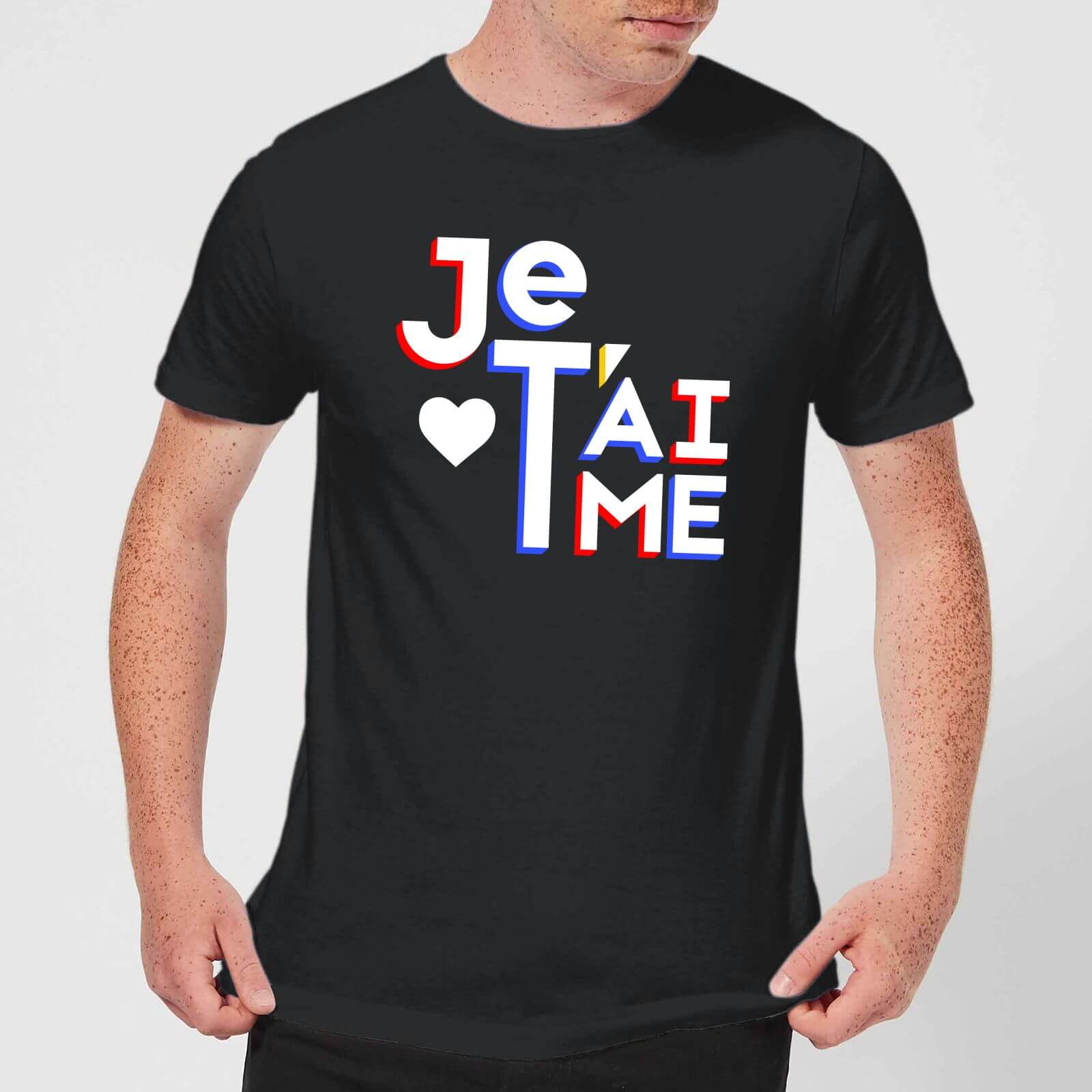 Je T'aime T-Shirt - Black - L - Black