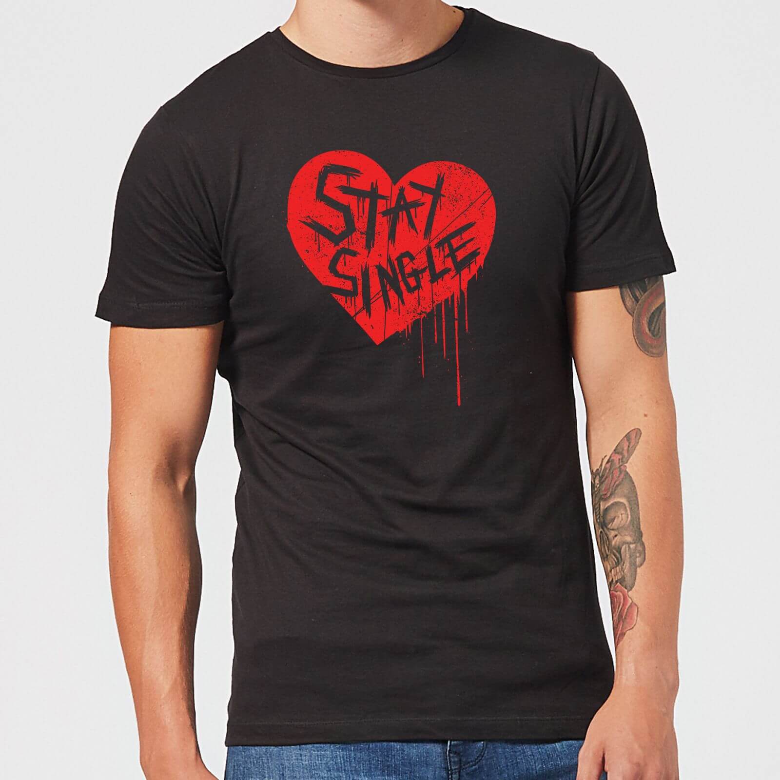 Stay Single T-Shirt - Black - M - Black