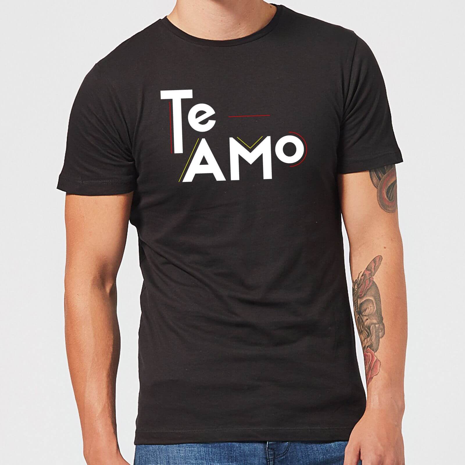 Te Amo Block T-Shirt - Black - XXL - Black