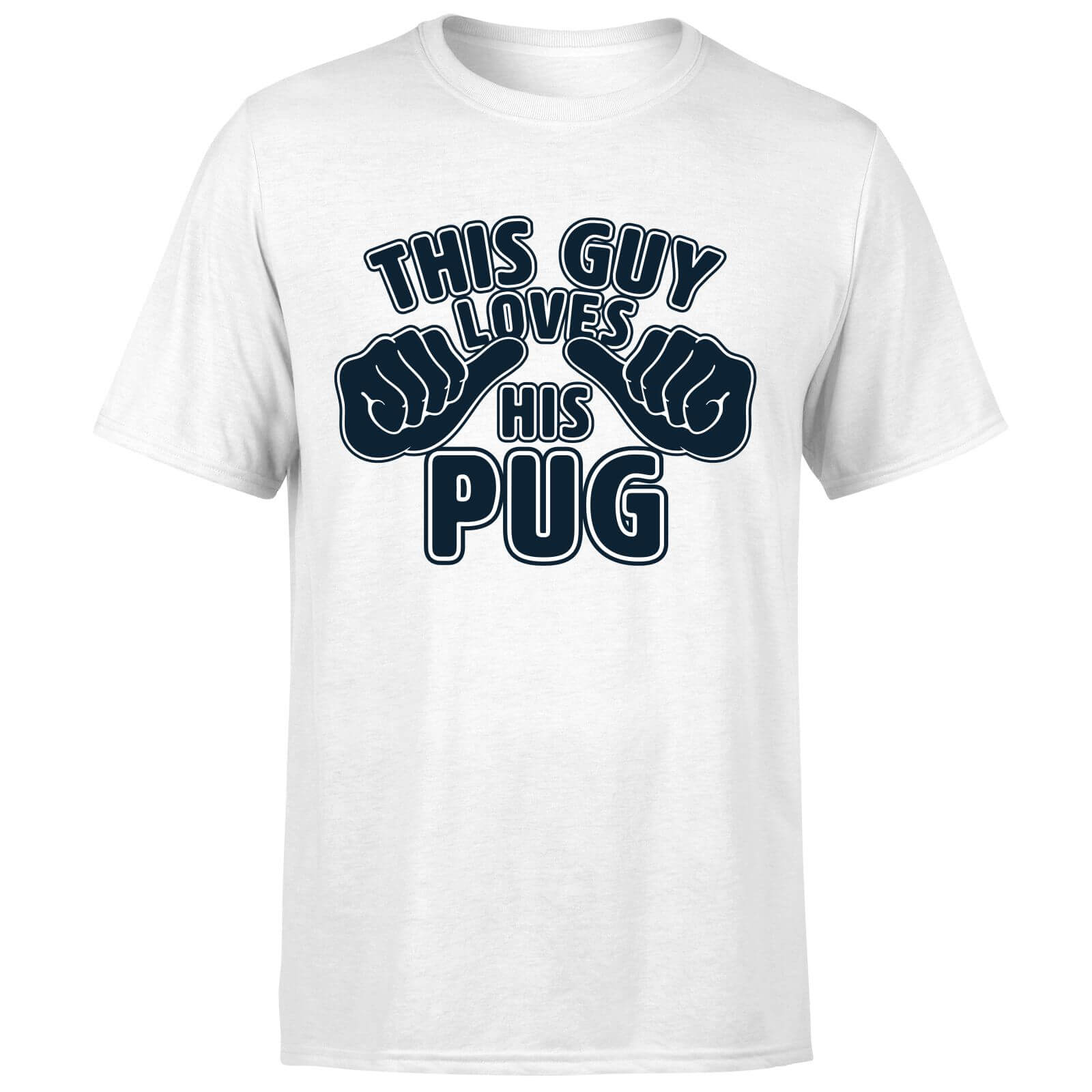 This Guy Loves His Pug T-Shirt - White - 5Xl - White