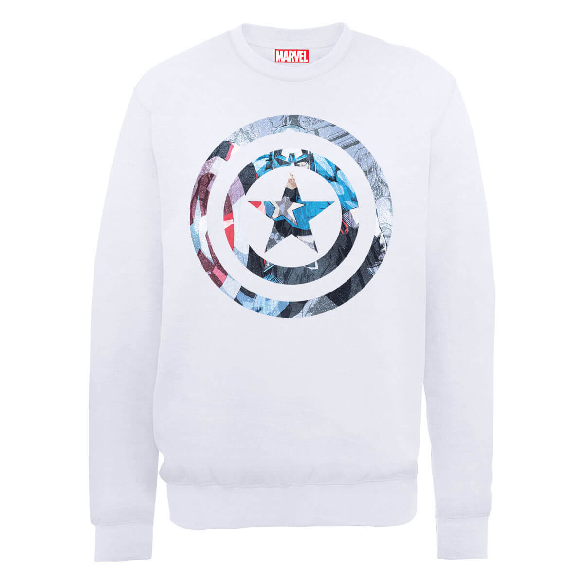 

Felpa Marvel Avengers Assemble Captain America Montage - Bianco - M