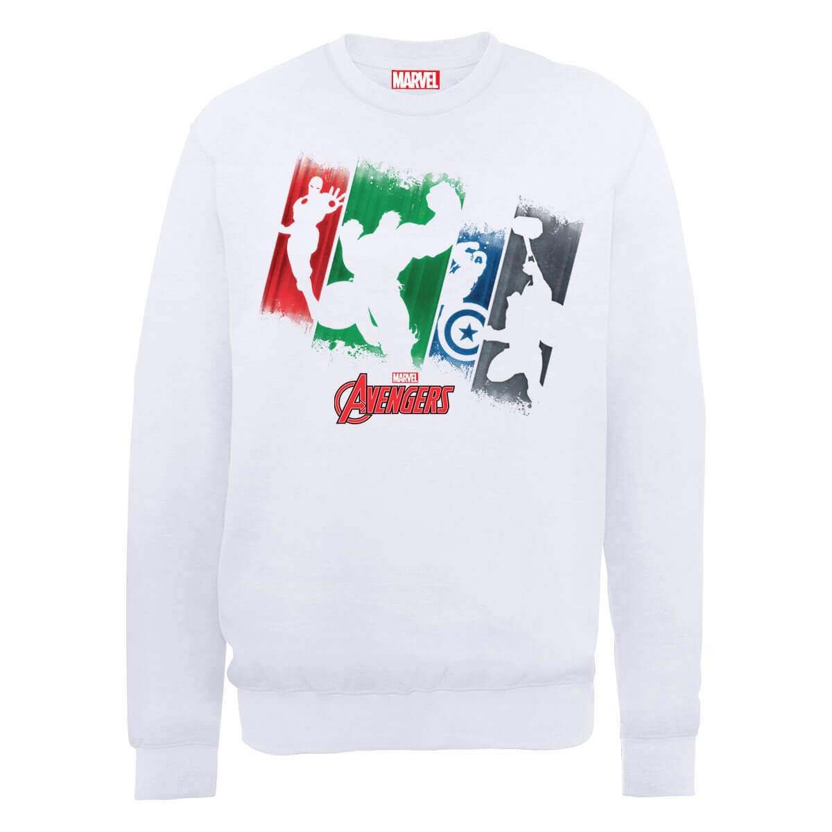 Marvel Avengers Assemble Team Punch Out Sweatshirt - White - XXL - White