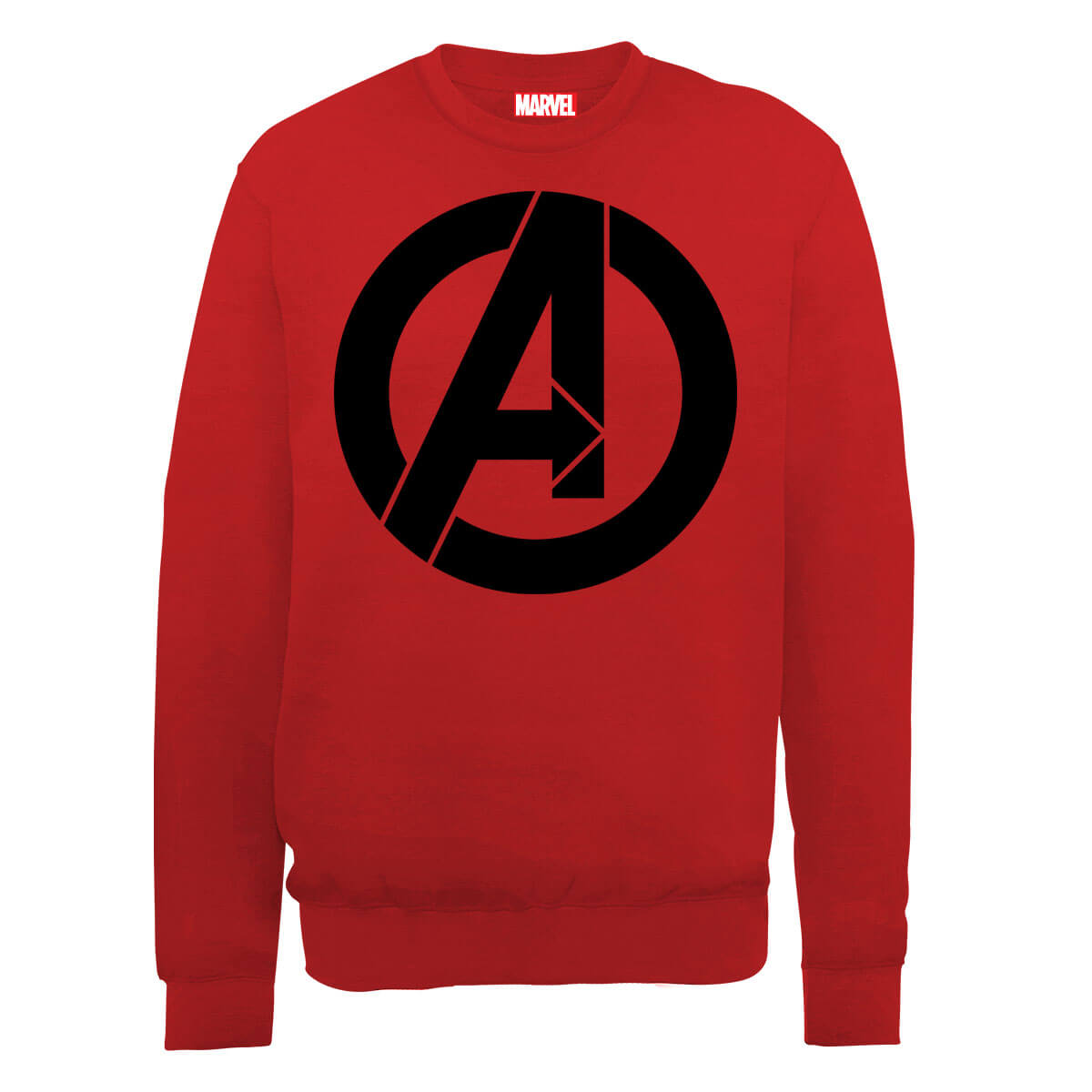 Marvel Avengers Assemble Simple Logo Sweatshirt - Red - L - Red