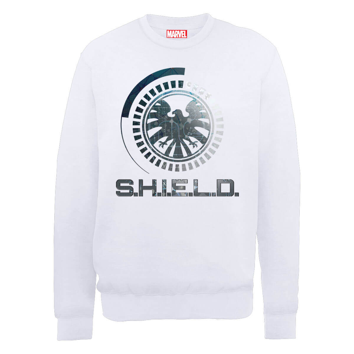 Marvel Avengers Assemble Shield Badge Sweatshirt - White - XL