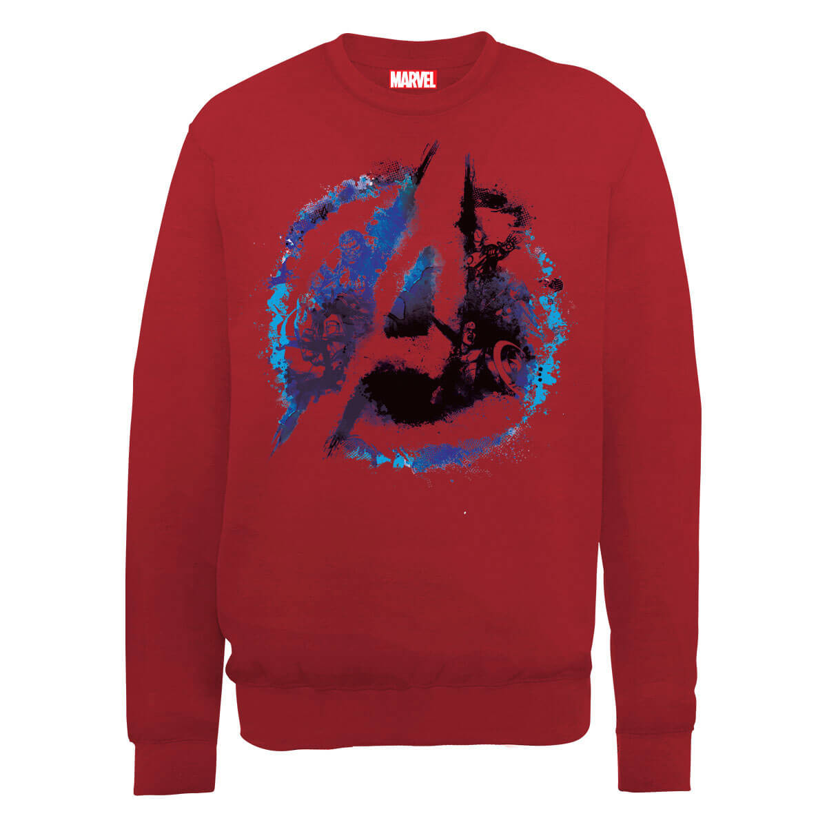 Marvel Avengers Assemble Flared Logo Sweatshirt - Red - M