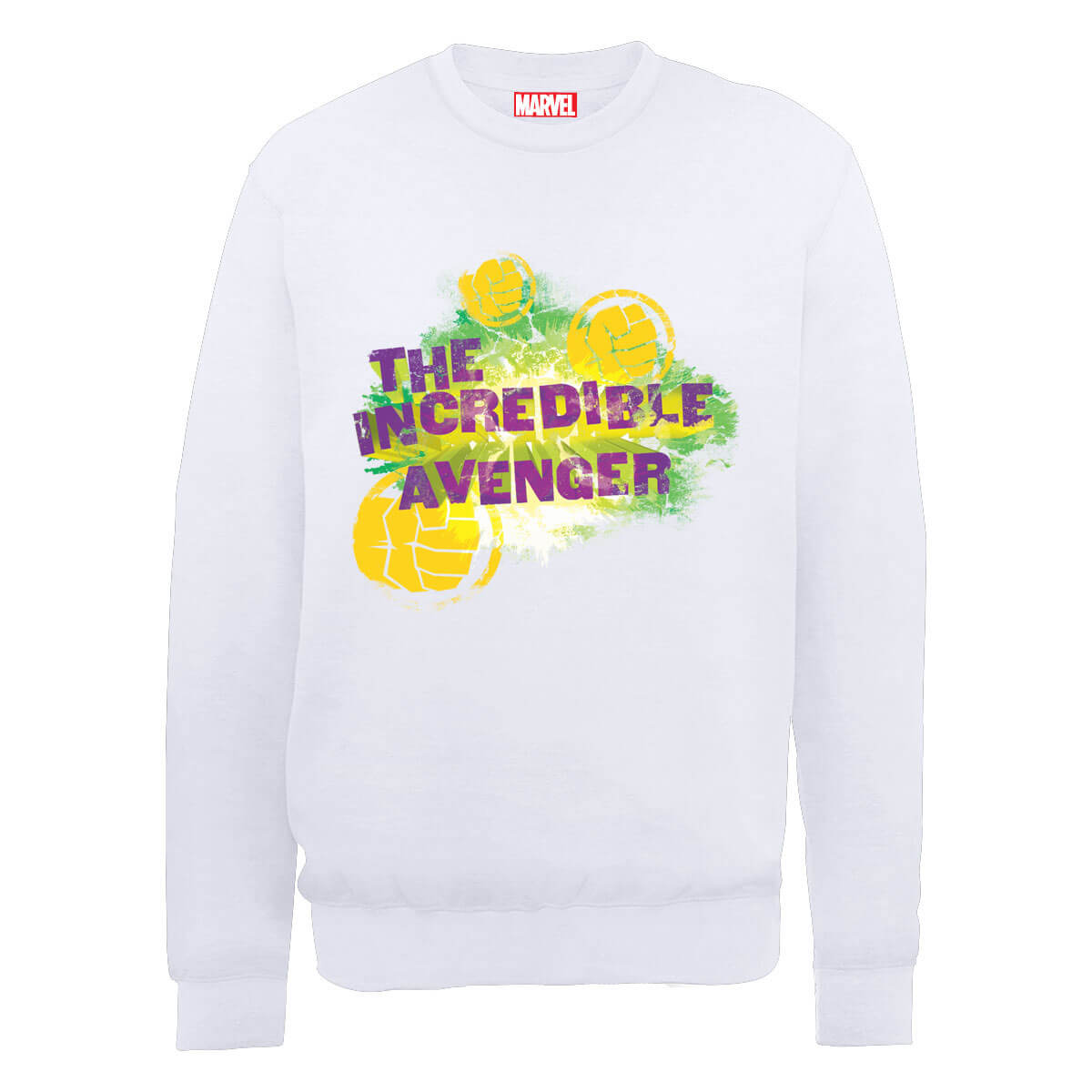 Marvel Avengers Hulk The Incredible Avenger Sweatshirt - White - S - White