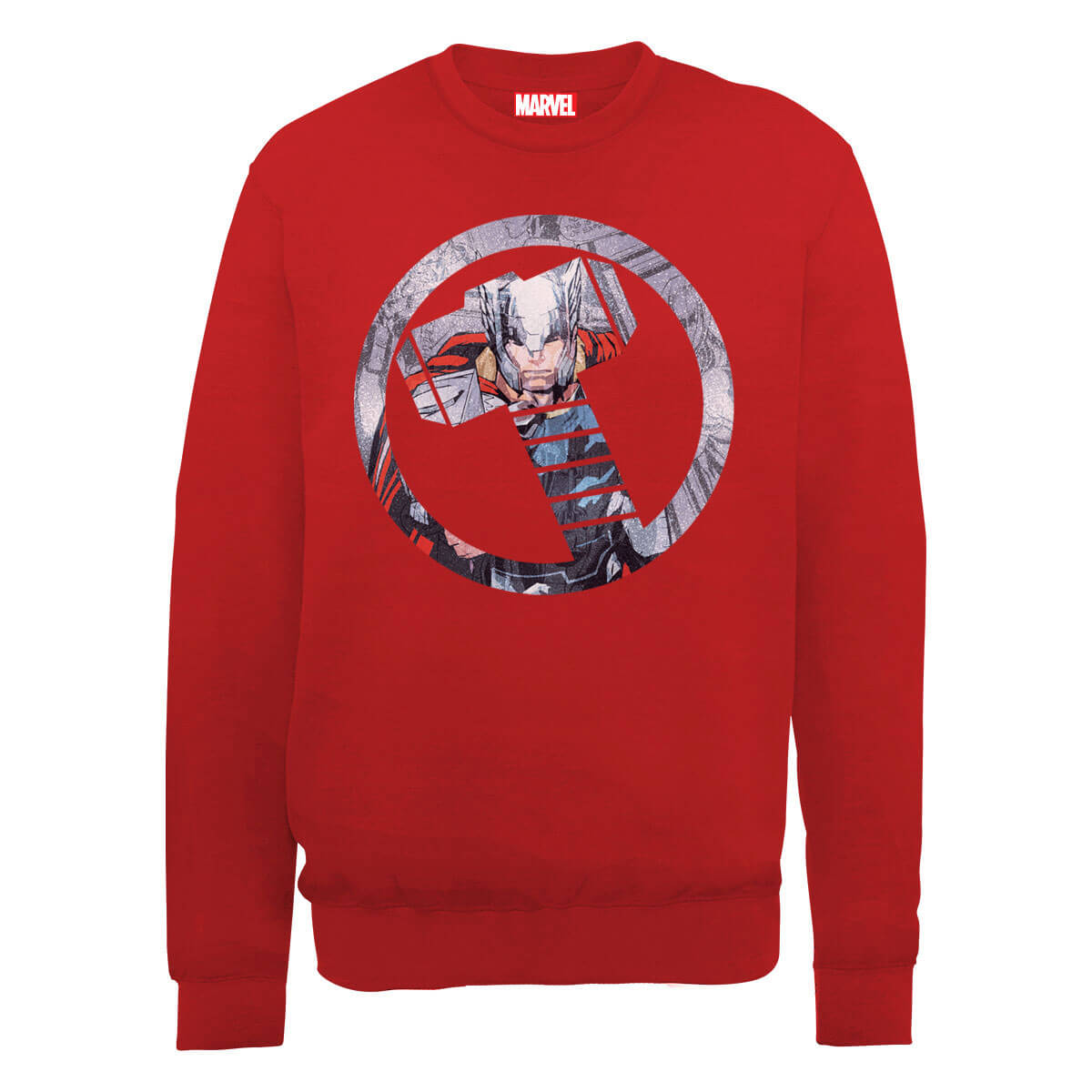 Marvel Avengers Assemble Thor Montage Sweatshirt - Red - M - Red