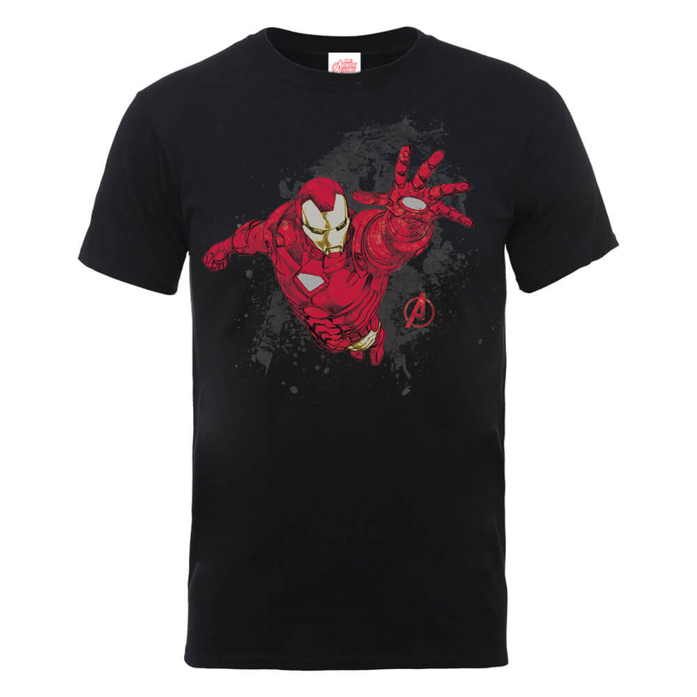 Marvel Avengers Assemble Iron Man T-Shirt - Black - L