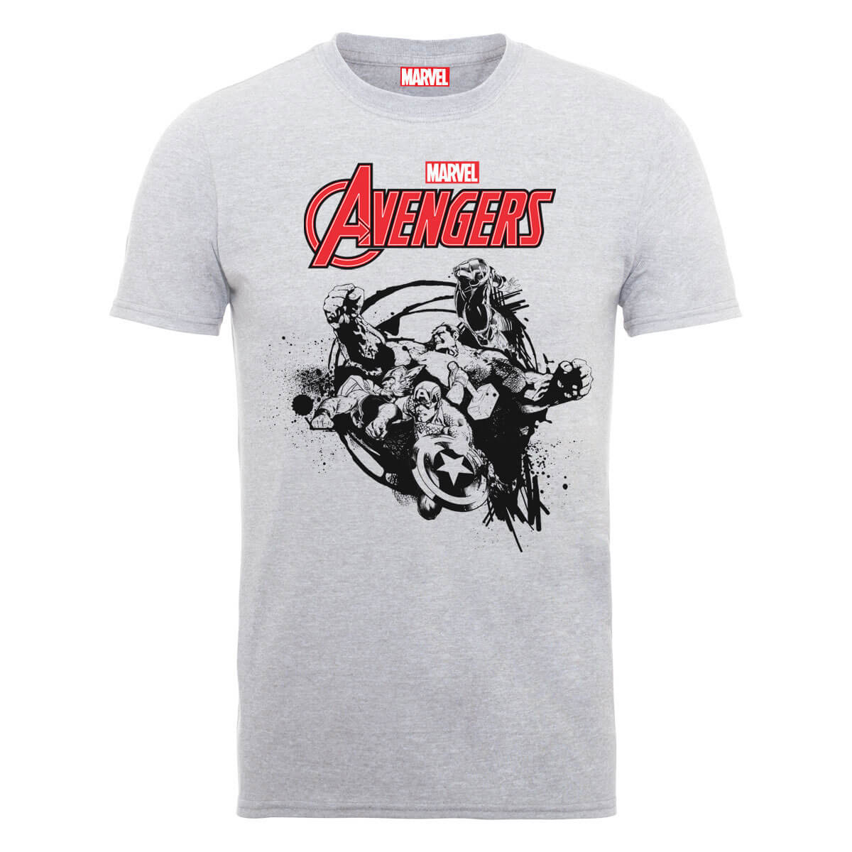Marvel Avengers Team Burst T-Shirt - Grey - M