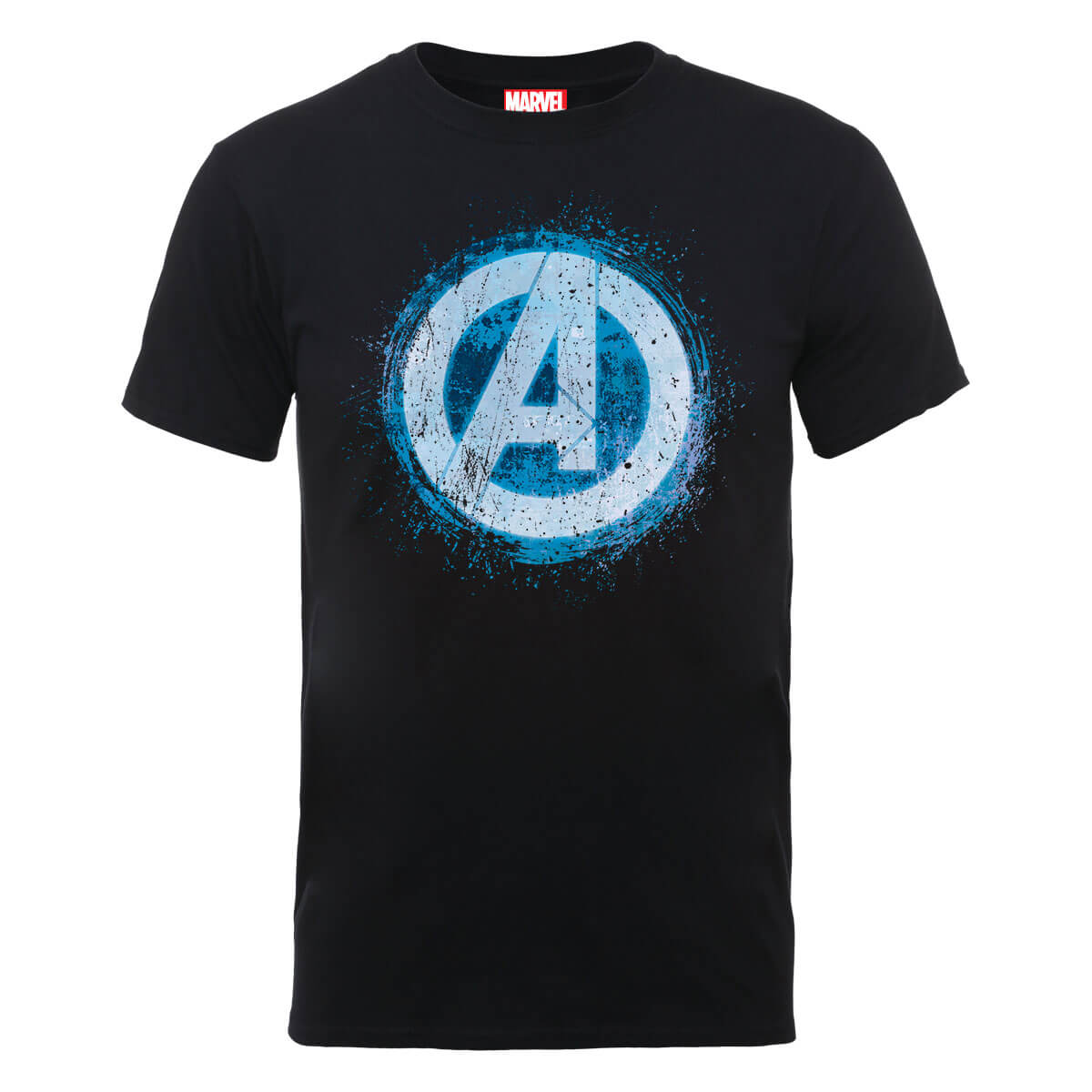 Marvel Avengers Assemble Glowing Logo T-Shirt - Black - M