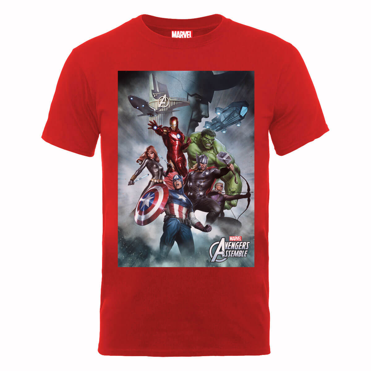 Marvel Avengers Team Montage T-Shirt - Red - XXL