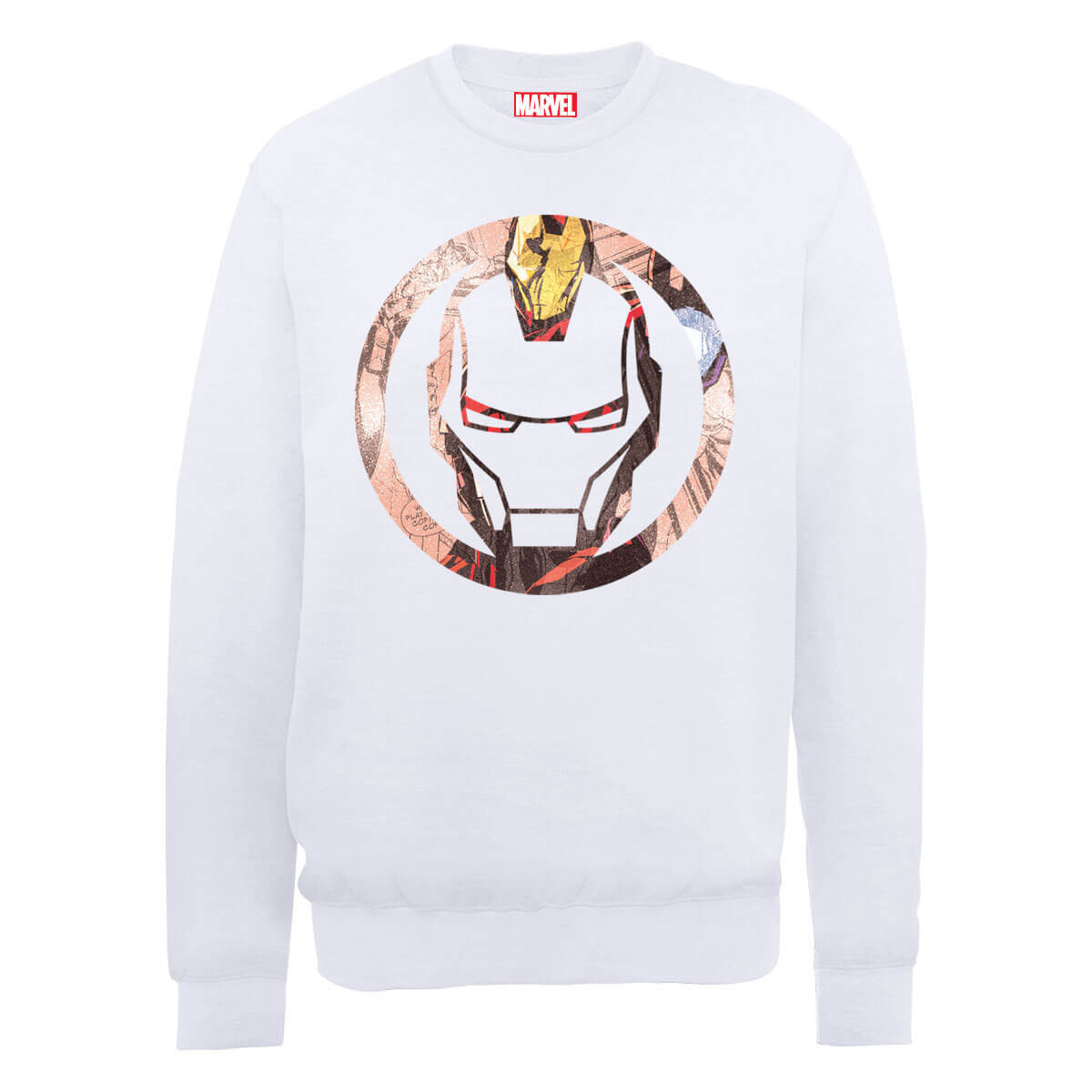 Marvel Avengers Assemble Iron Man Montage Sweatshirt - White - M