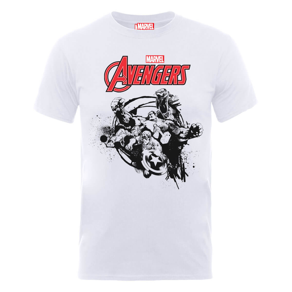 Marvel Avengers Team Burst T-Shirt - White - XXL - White