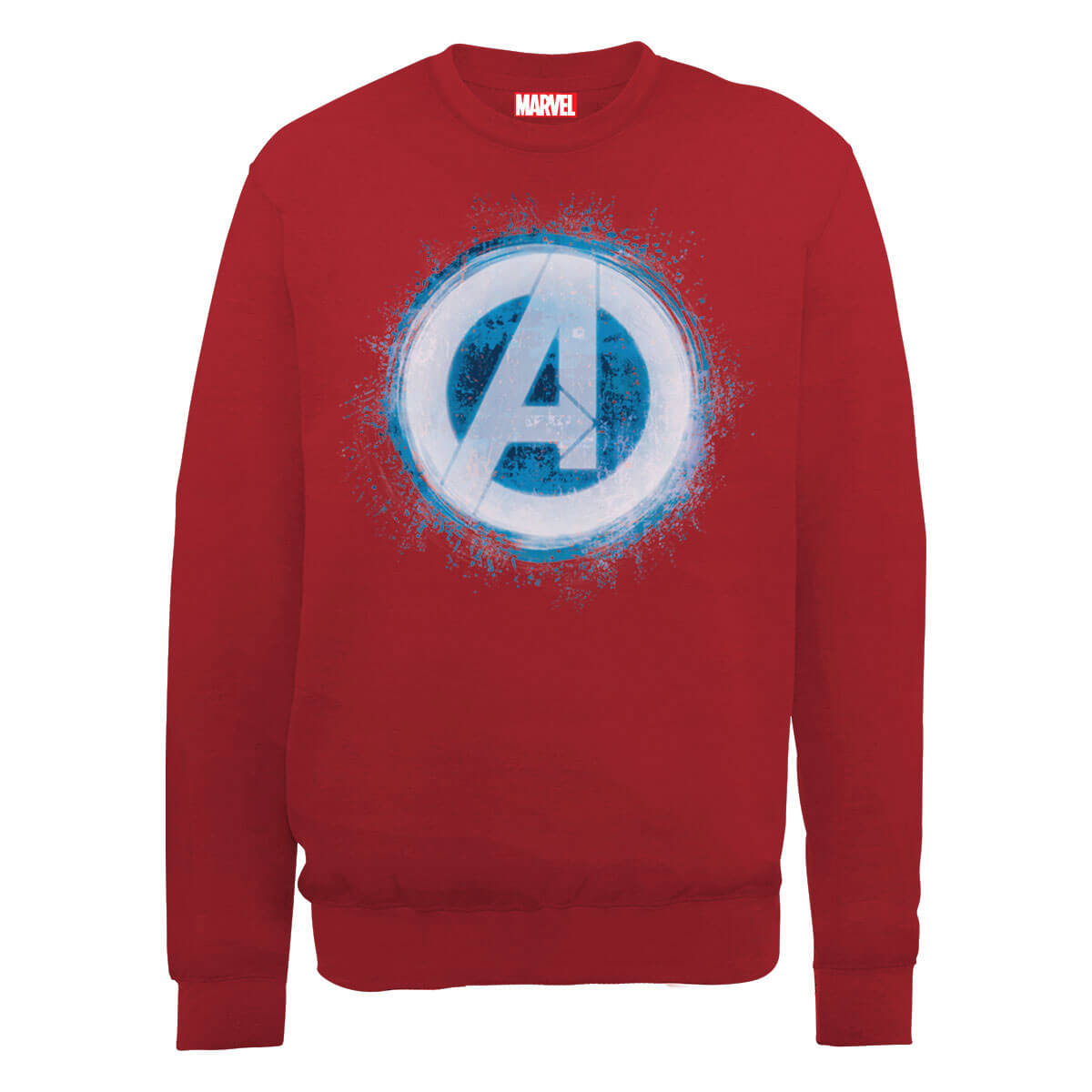 Marvel Avengers Assemble Glowing Logo Sweatshirt - Red - M - Red