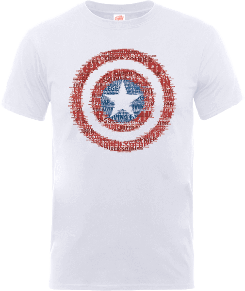Marvel Avengers Assemble Captain America Super Soldier T-Shirt - White - S