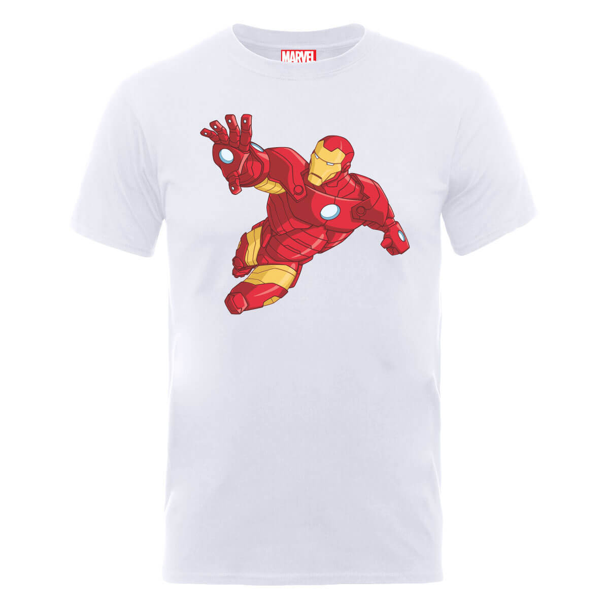 Marvel Avengers Assemble Armoured Iron Man T-Shirt - White - L