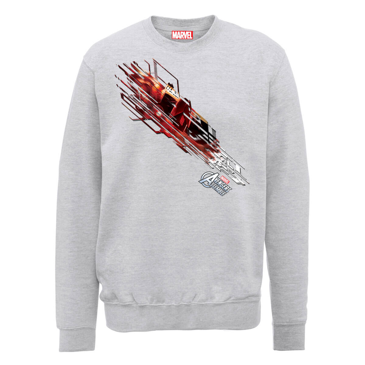 Marvel Avengers Assemble Iron Man Shooting Burst Sweatshirt - Grey - XXL - Grey