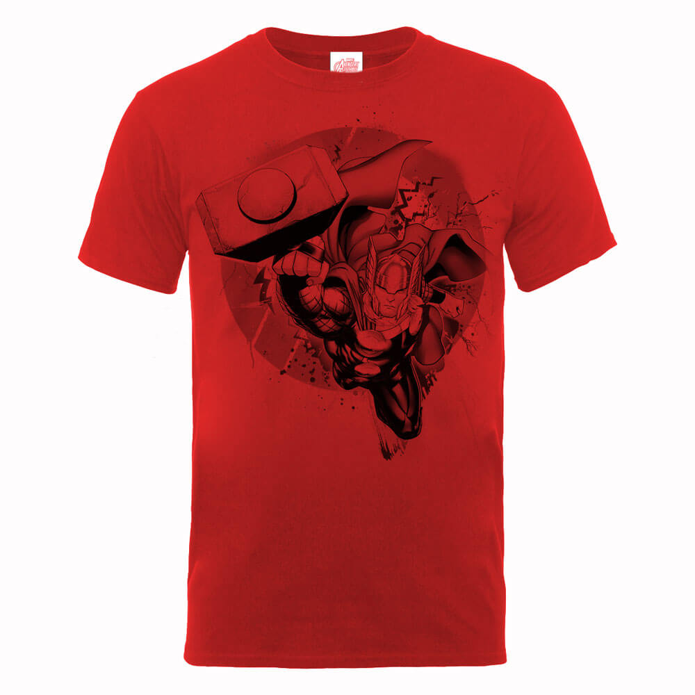 Marvel Avengers Assemble Thor Monotone T-Shirt - Red - S