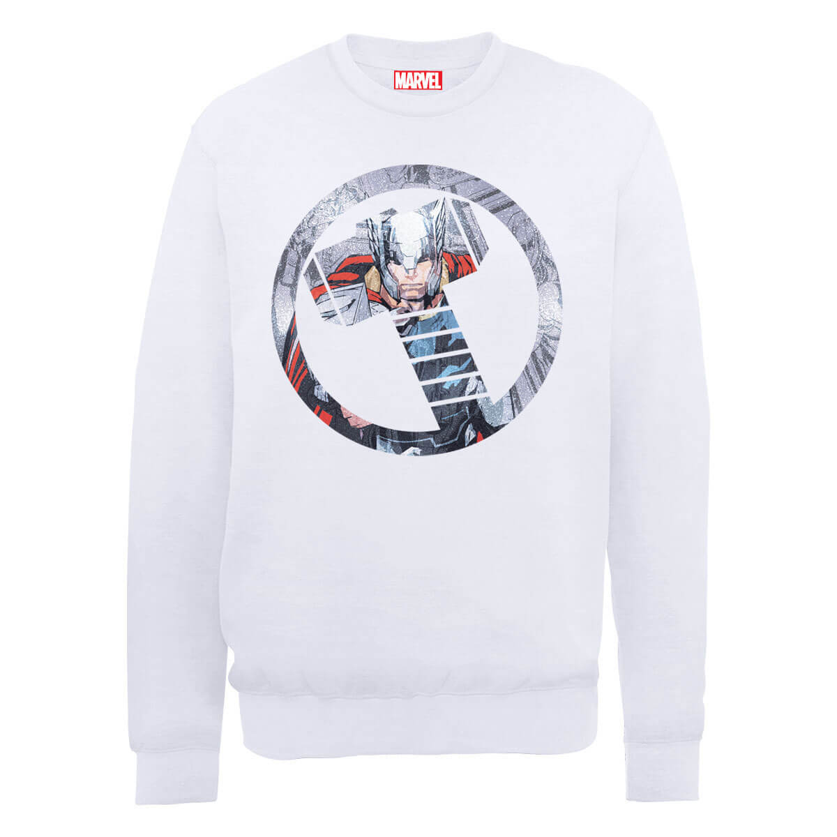 Marvel Avengers Assemble Thor Montage Sweatshirt - White - XL - White