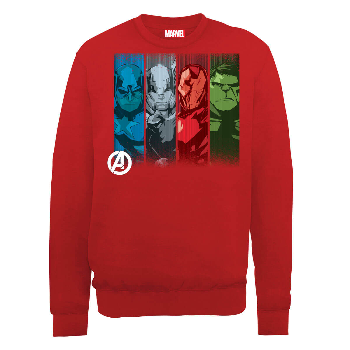 Marvel Avengers Assemble Team Poses Sweatshirt - Red - XL - Red