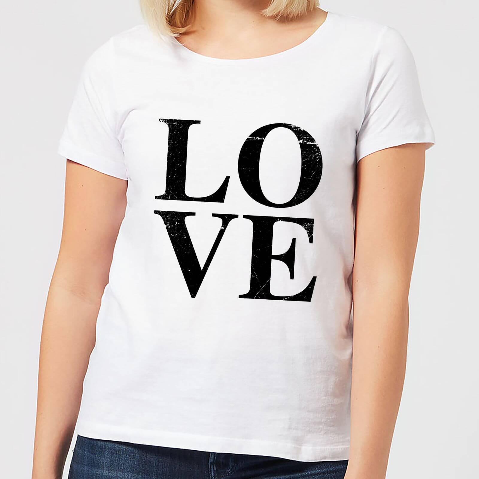 Love Textured Women's T-Shirt - White - L - White