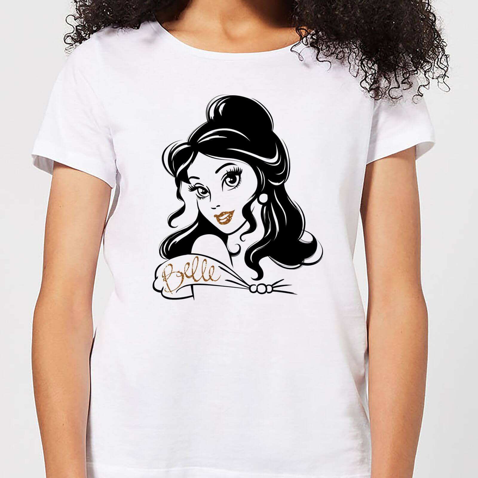 

T-Shirt Femme Princesse Belle avec Brillants - La Belle et la Bête (Disney) - Blanc - L