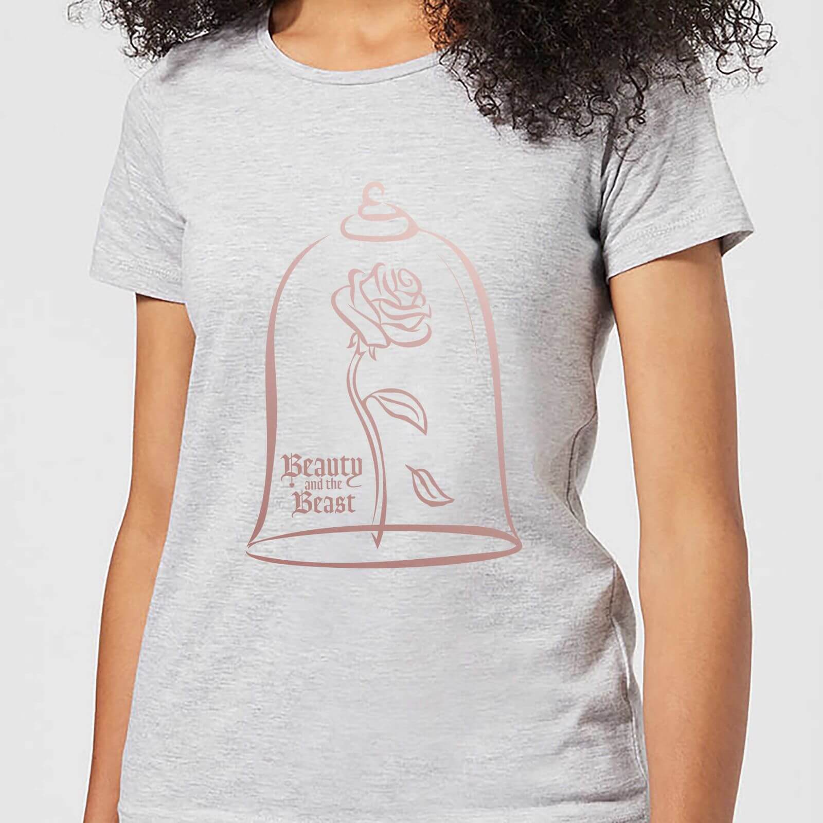 Disney Beauty And The Beast Rose Gold Women's T-Shirt - Grey - XL