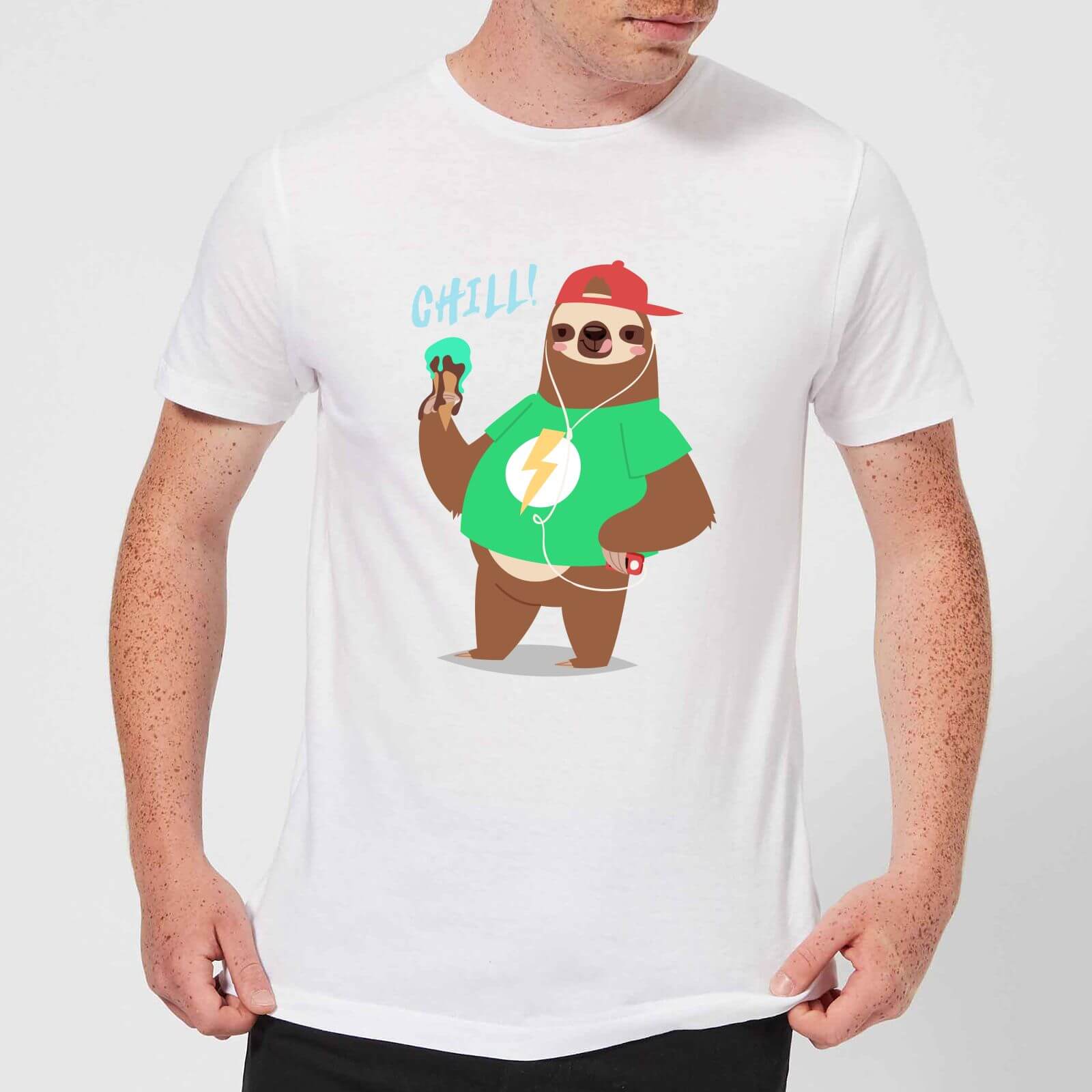 Sloth Chill T-Shirt - White - 3XL - White