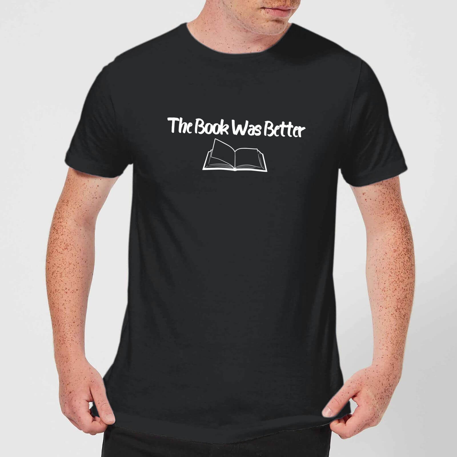 The Book Was Better T-Shirt - Black - S - Black