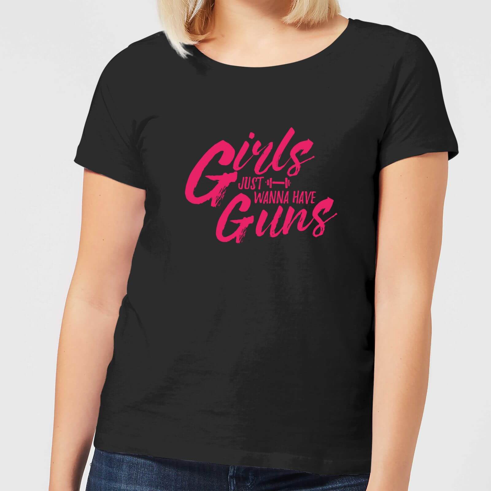 Image of Girls Just Wanna Have Guns Women's T-Shirt - Black - 5XL - Schwarz