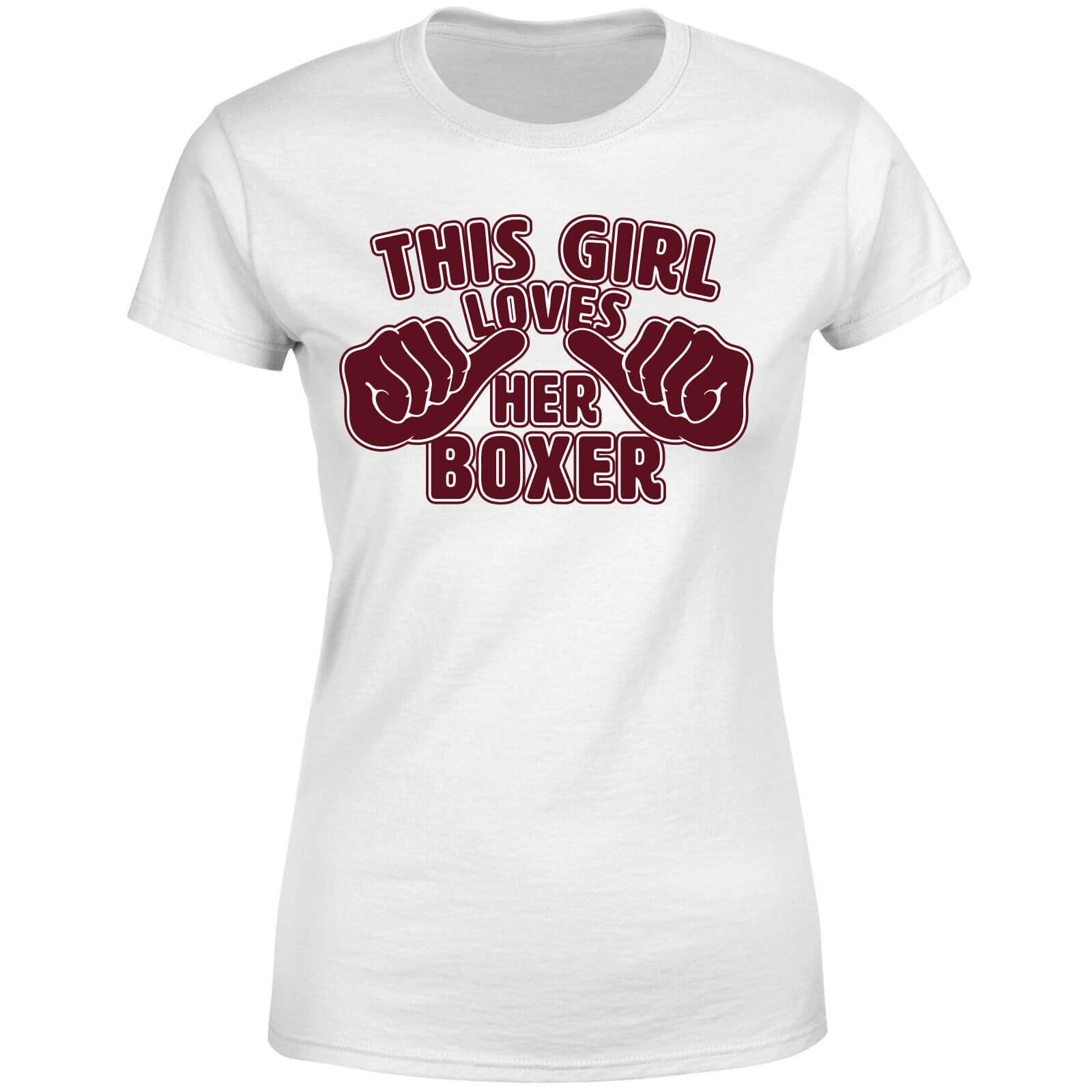 This Girl Loves Her Boxer Women's T-Shirt - White - 4XL - White