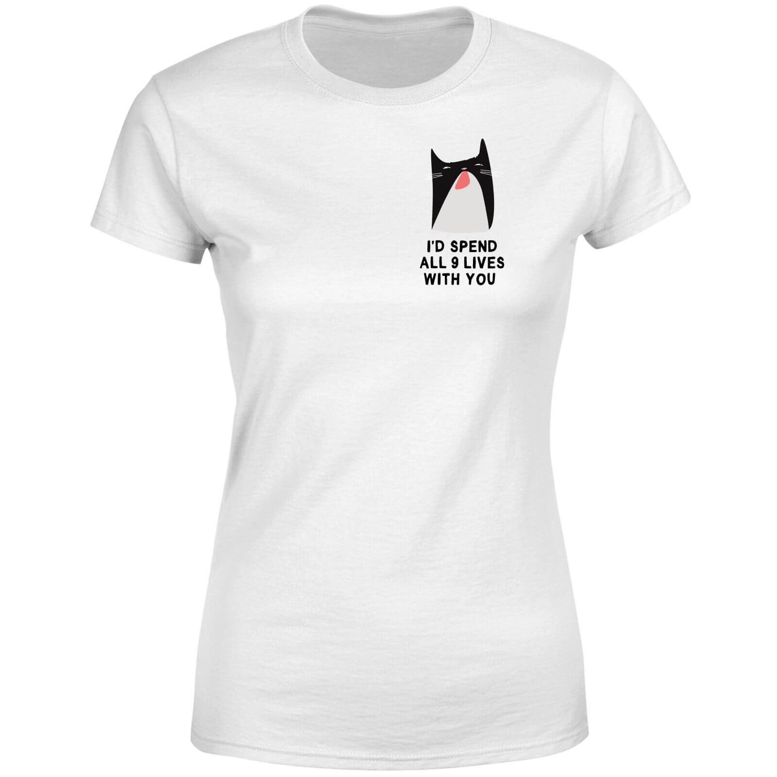 I'd Spend All 9 Lives With You Women's T-Shirt - White - 4XL - White
