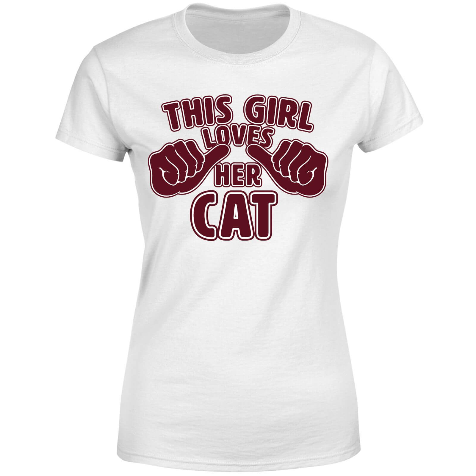 This Girl Loves Her Cat Women's T-Shirt - White - 4XL - White