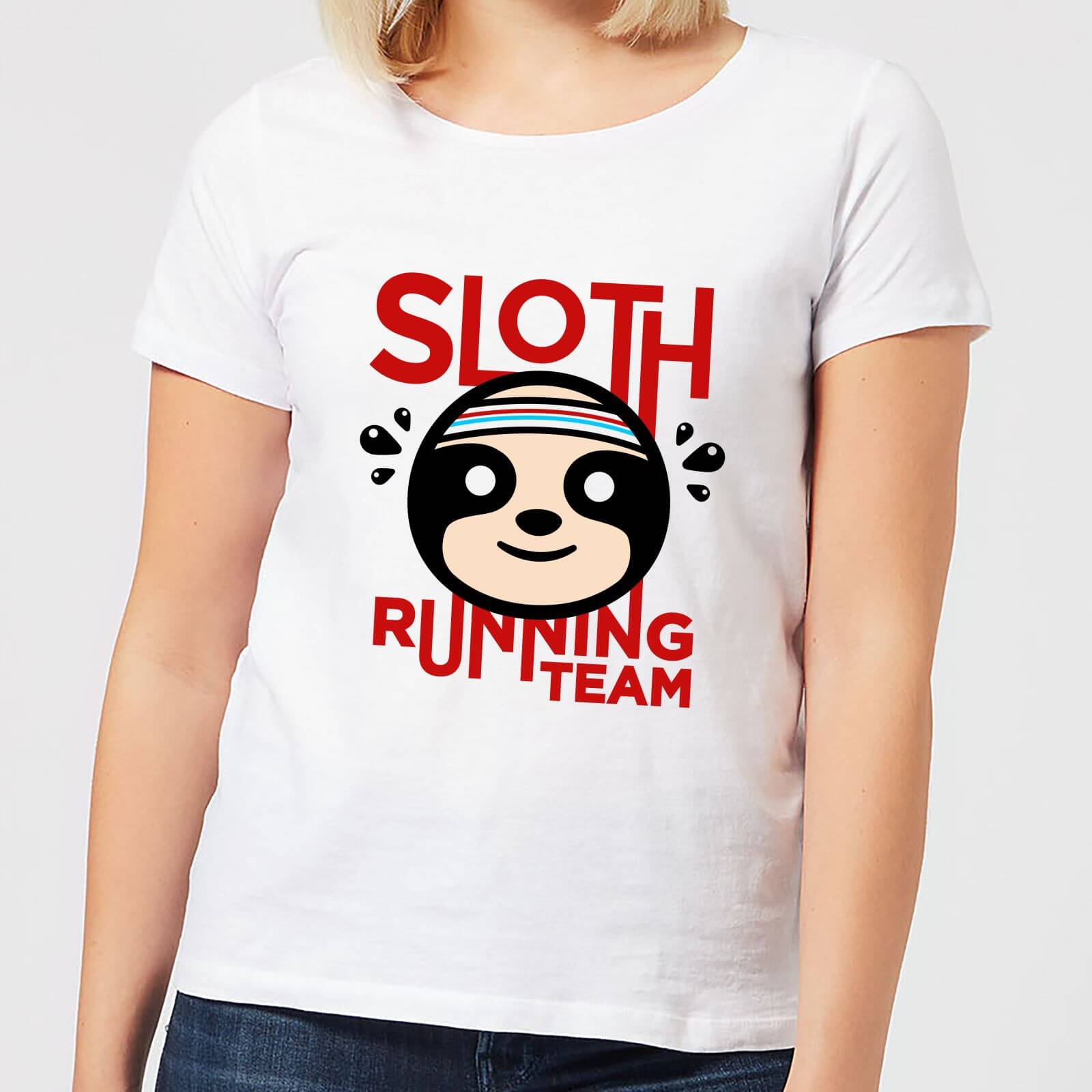 Sloth Running Team Women's T-Shirt - White - M - White