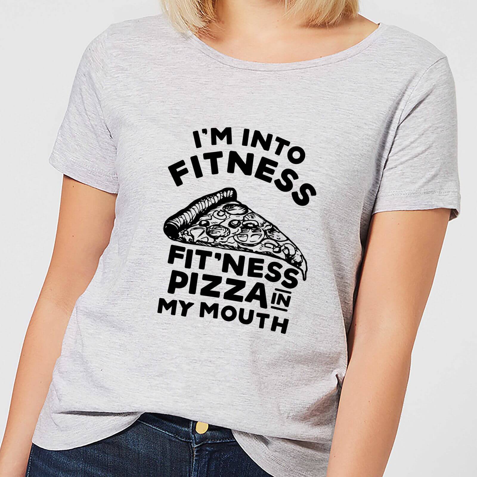 Fitness Pizza Women's T-Shirt - Grey - XXL - Grey