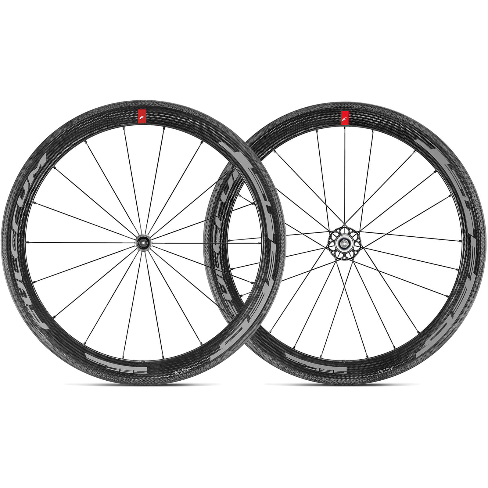 Image of Fulcrum Racing Speed 55C C17 Carbon Clincher Road Wheelset - Black / Shimano / Pair / 10-11 Speed / Clincher / 700c