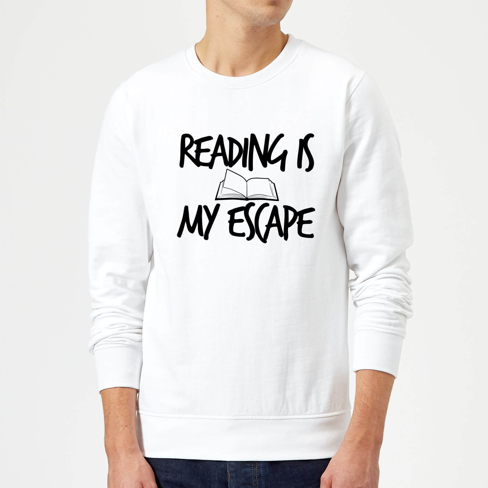 Reading Is My Escape Sweatshirt - White - S - White