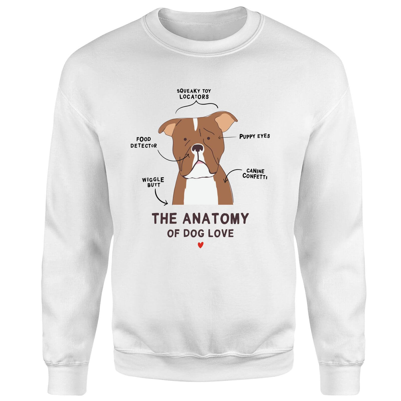 The Anatomy Of Dog Love Sweatshirt - White - M - White