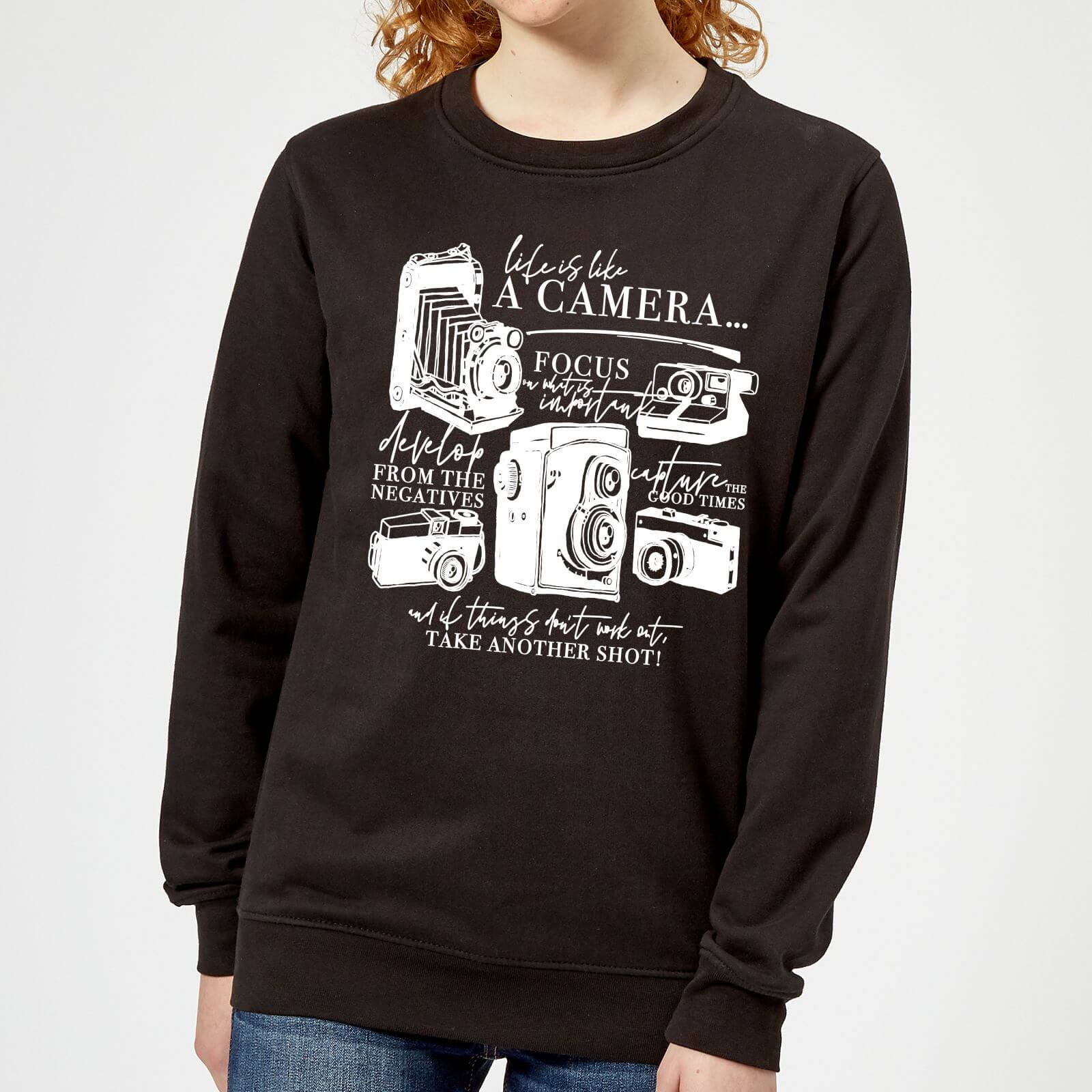 Life Is Like A Camera Women's Sweatshirt - Black - XS - Black