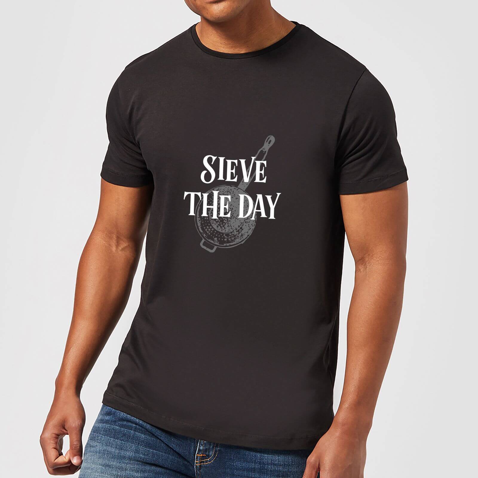 Sieve The Day T-Shirt - Black - XXL - Black